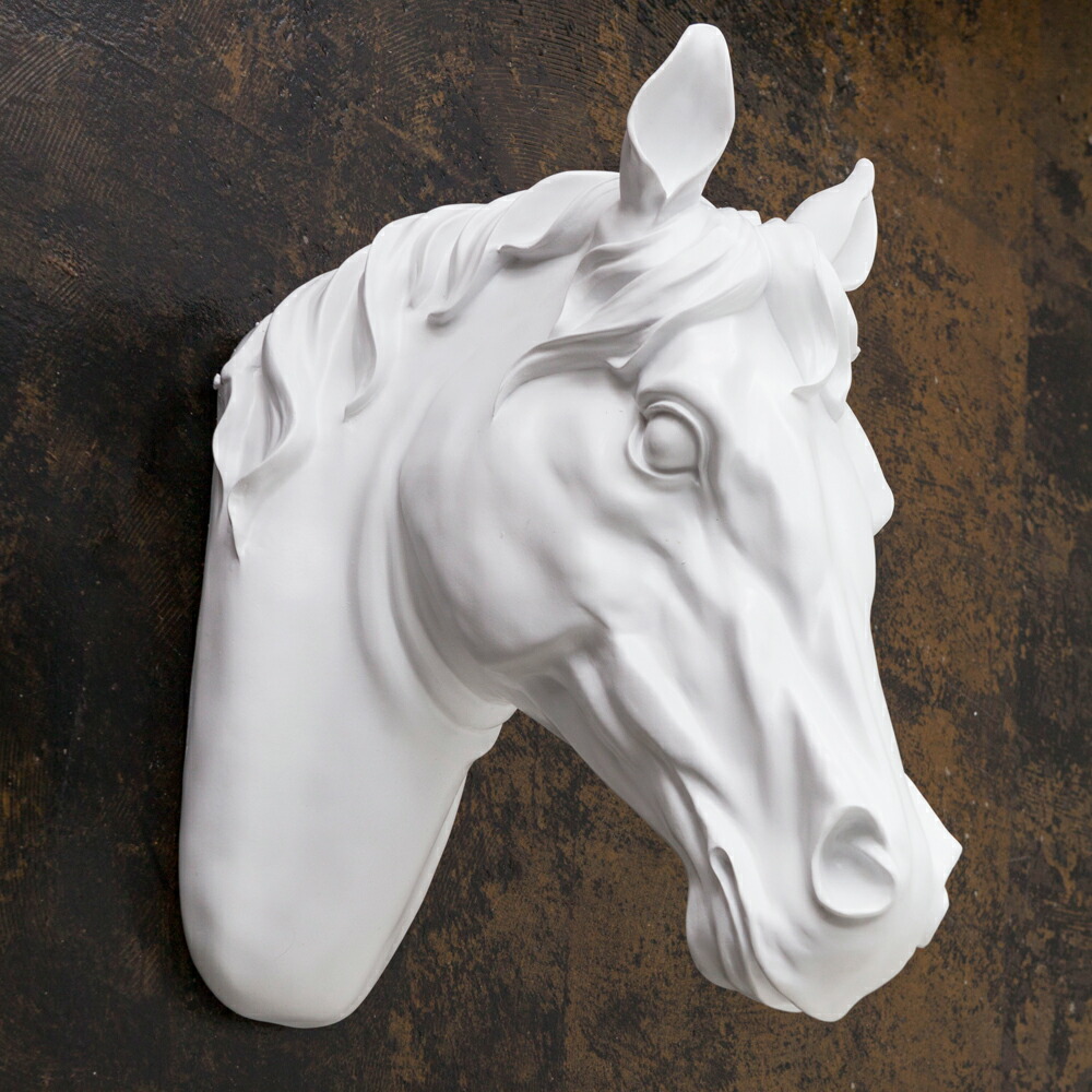 楽天市場】【特大サイズ】 馬 壁掛けオブジェ ハンティングトロフィー