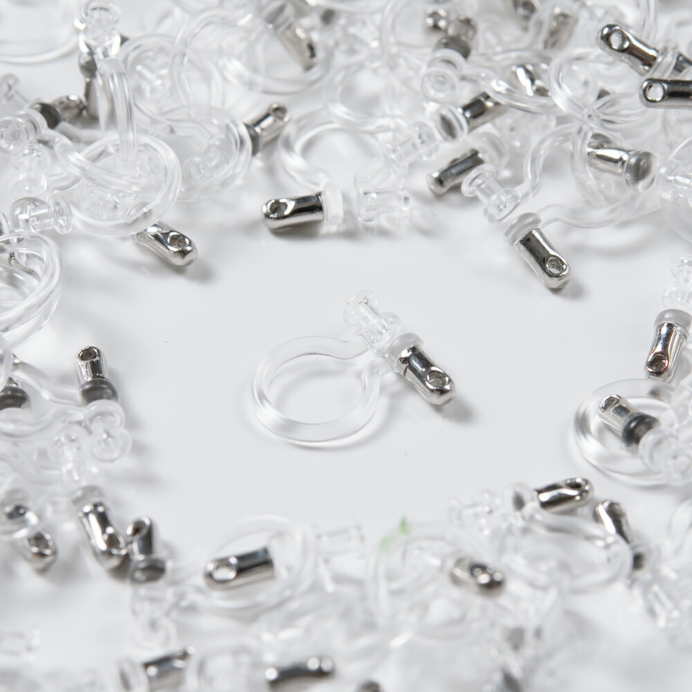 楽天市場】【毎日発送】 ノンホールピアス 樹脂 台座付き 金具