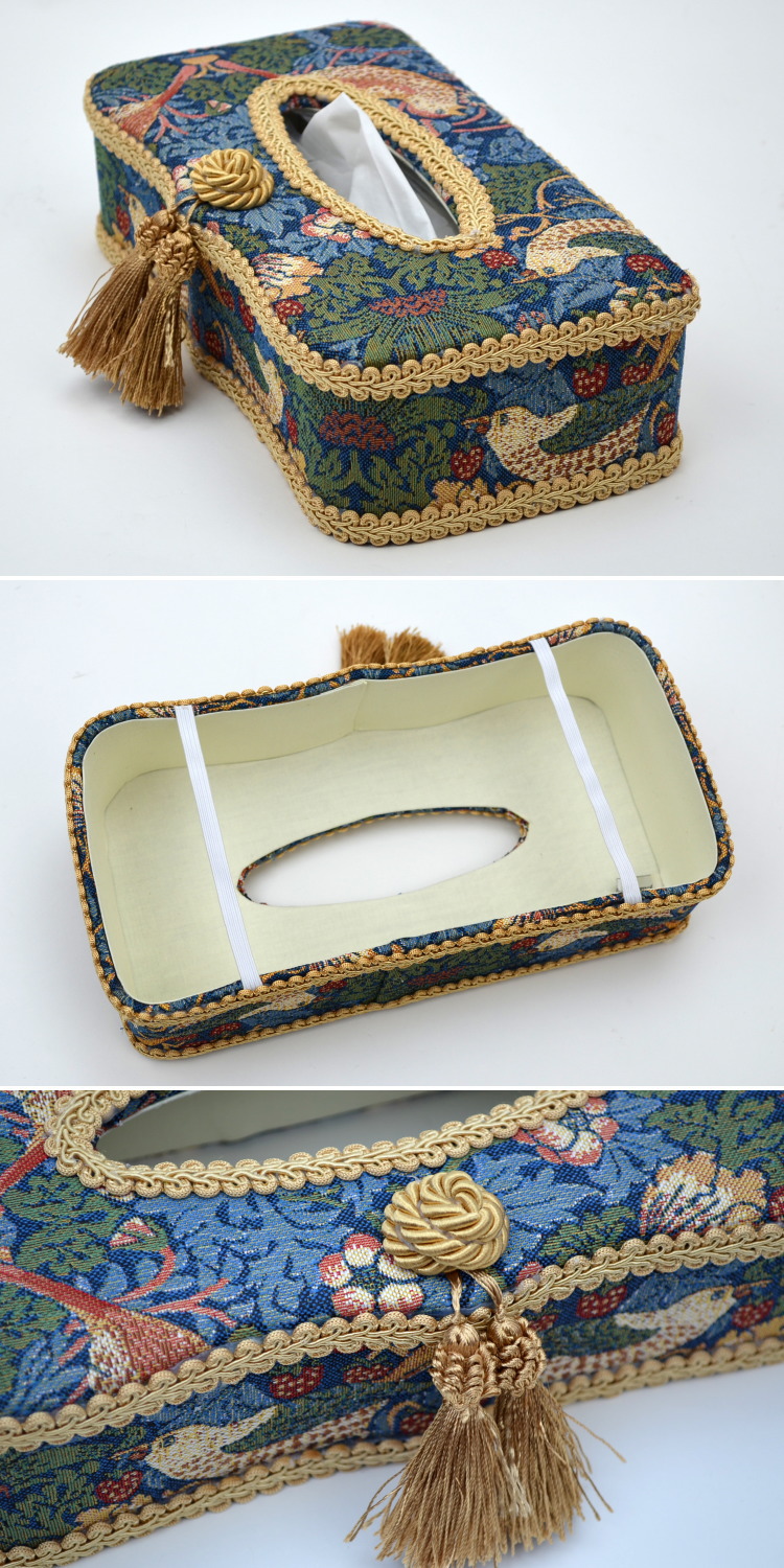 楽天市場】ティッシュボックスケース ジェニファーテイラー いちご泥棒