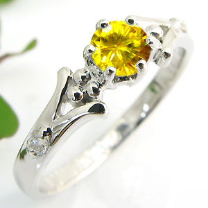 楽天市場】婚約指輪・スフェーン・リング・k18・エンゲージリング