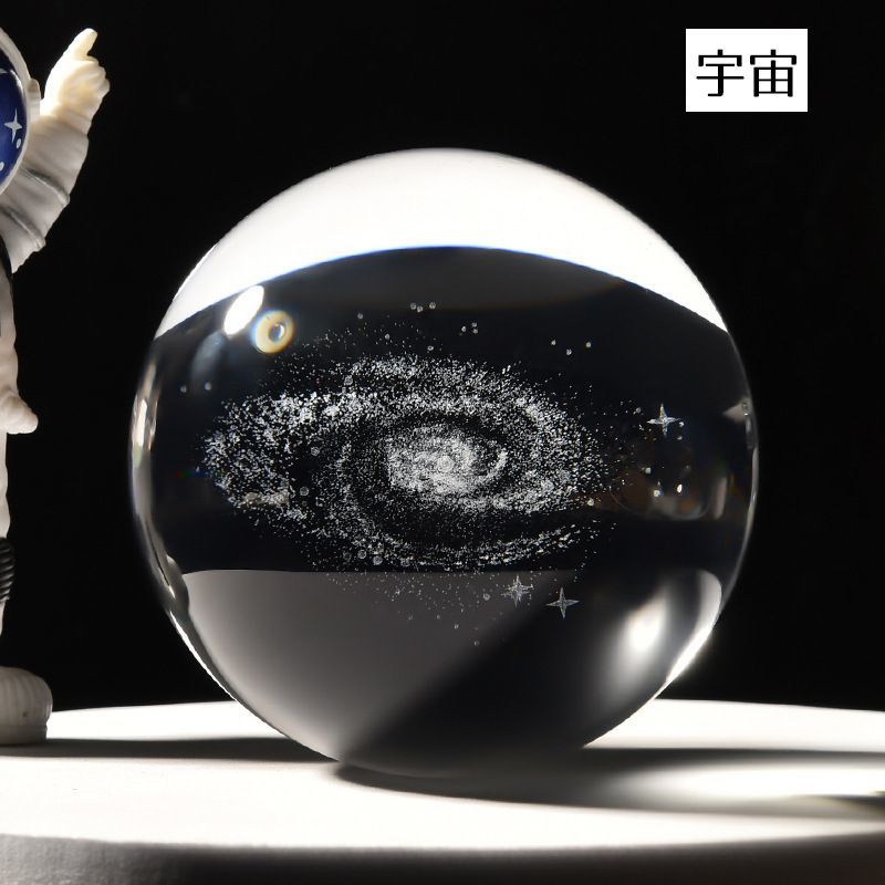楽天市場】送料無料 クリスタルガラスボール 3Dレーザー 刻印 球体