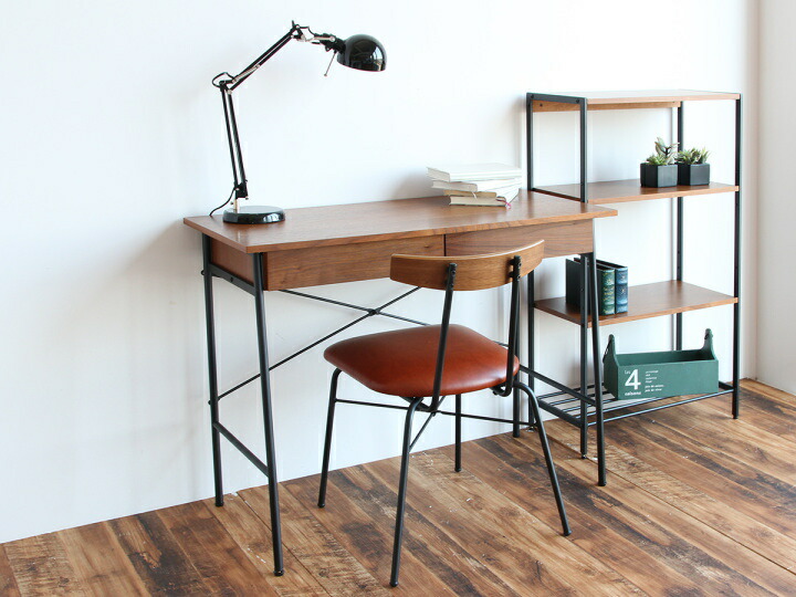 楽天市場】デスク 100cm 奥行45cm アンセム 家具 引き出し付きデスク