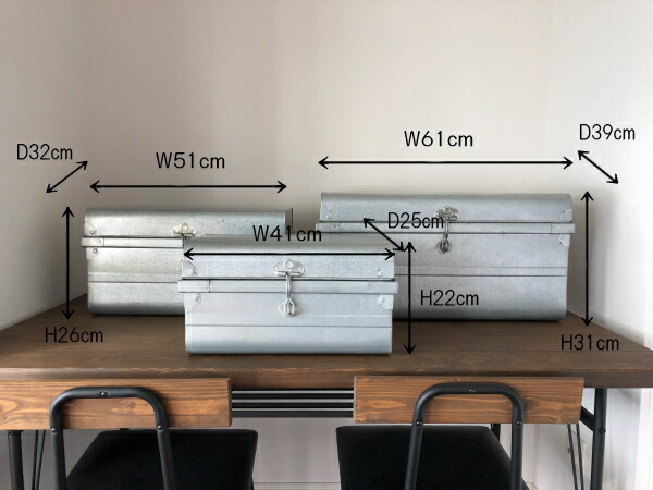 楽天市場】ブリキ トランク ボックス 3個セット（S/M/L各1個）小物入れ