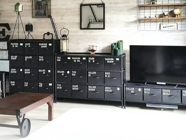 楽天市場】スチールラック キャビネット 12杯 引き出し 縦型 スチール