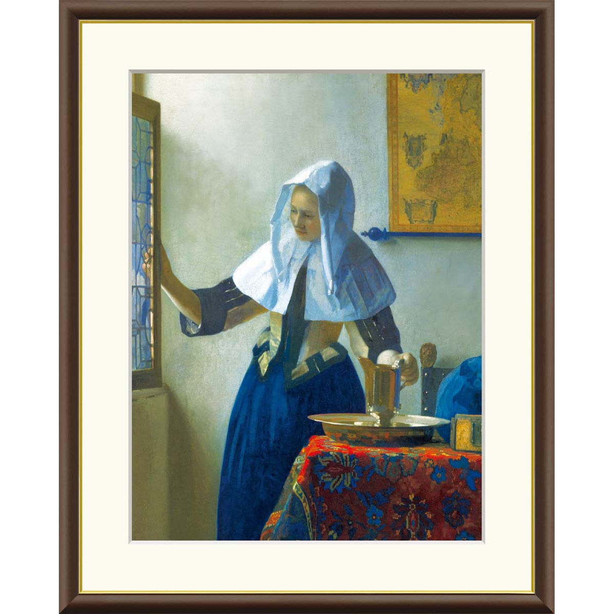 楽天市場】絵画 世界の名画 水差しを持つ女 ヨハネス・フェルメール 額