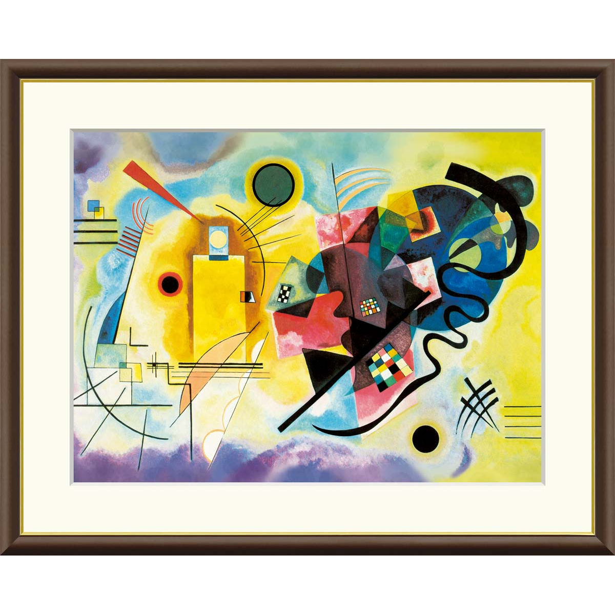 楽天市場】絵画 世界の名画 黄・赤・青 ワシリー・カンディンスキー 額