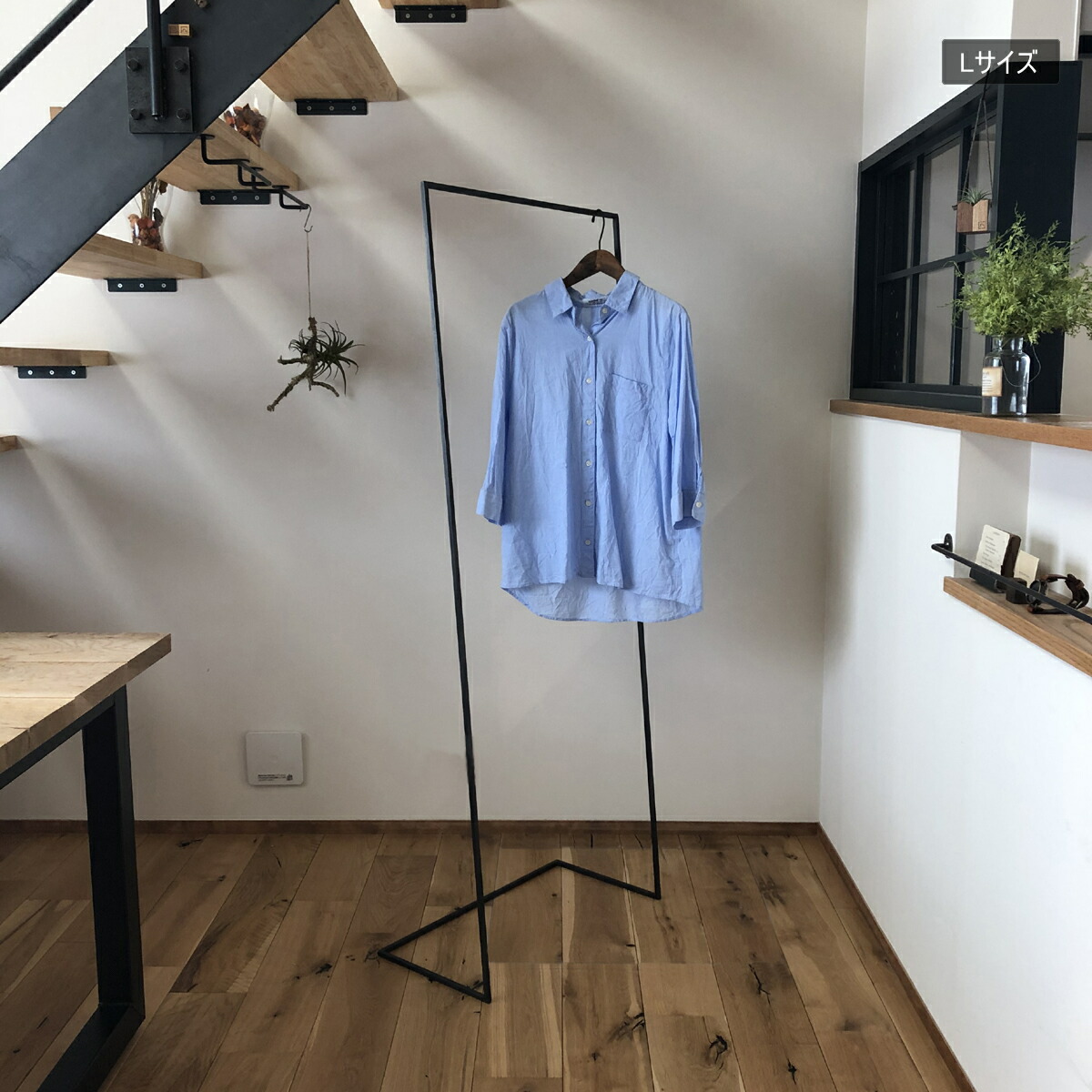 楽天市場】アイアン ハンガーラック おしゃれ スリム シンプル L type