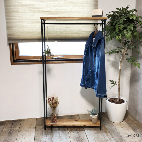 楽天市場】【再販】無垢 アイアン スチール ハンガーラック (完成品