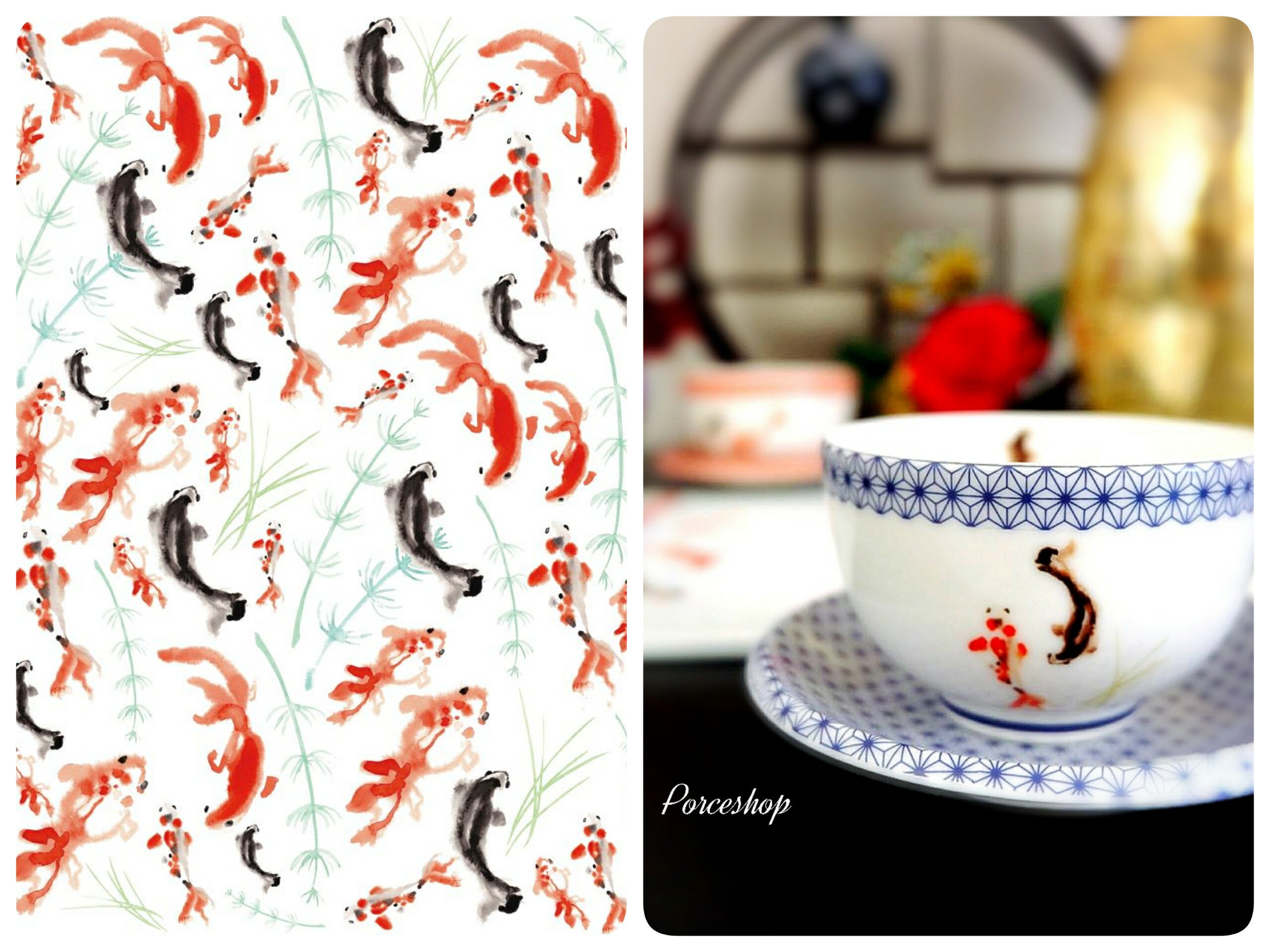 楽天市場】ポーセラーツ 転写紙【白磁用】金魚転写紙 ポーセリンアート