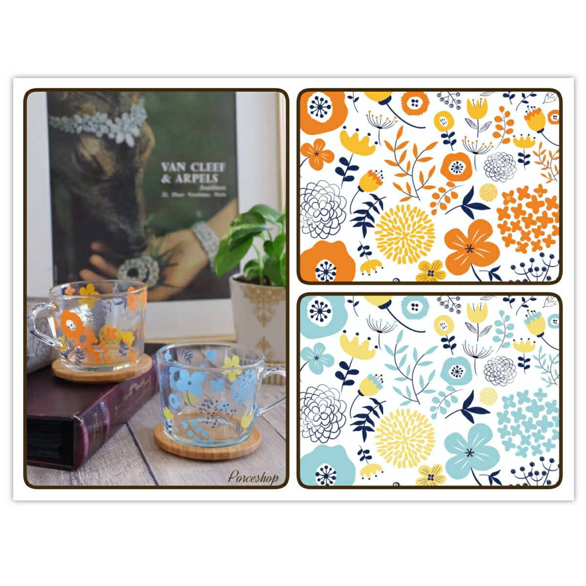 楽天市場】ポーセラーツ 転写紙 【ガラス用・セット割】北欧風