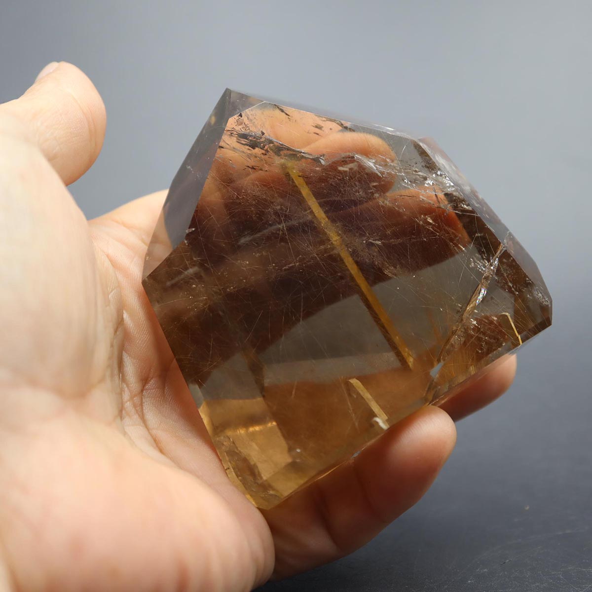 楽天市場】ゴールドルチルクォーツ ポリッシュ ポイント 置物 319g 虹