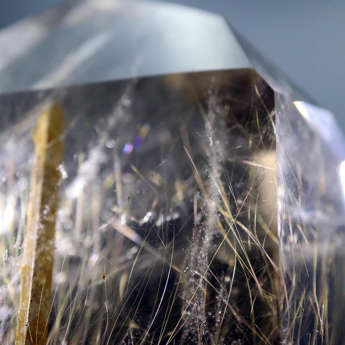 楽天市場】ゴールドルチルクォーツ ポリッシュ ポイント 置物 319g 虹