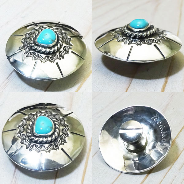 楽天市場】ターコイズ コンチョ トルコ石【受注製作】【丸カン