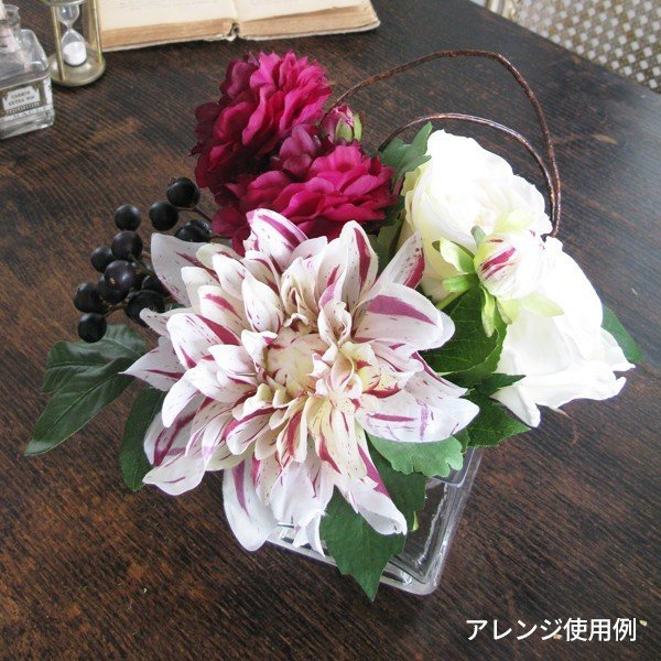 楽天市場】【公式】ダリア ホワイト×パープル 単品花材 造花 アーティ