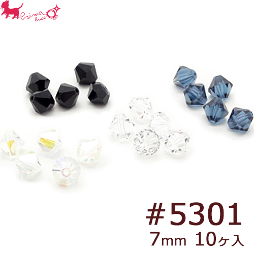 楽天市場】スワロフスキー・クリスタル ＃5301 7mm (10ヶ入) ソロバン