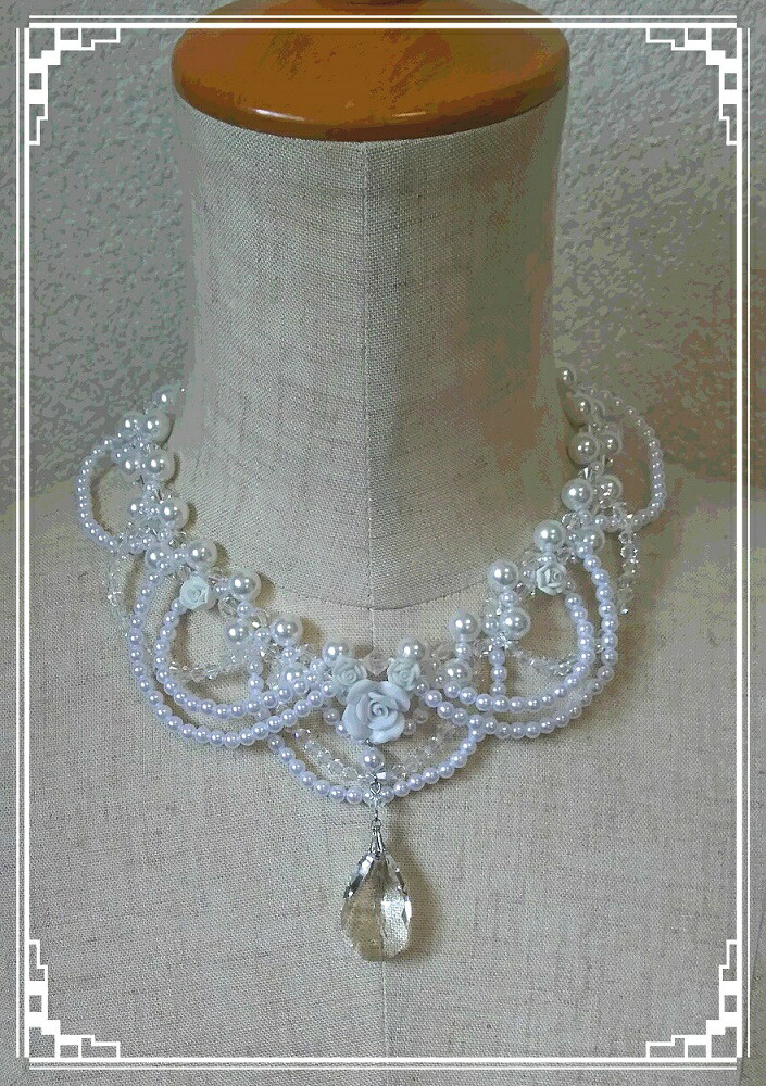 楽天市場】薔薇でミッキープリンセスネックレスとピアスかイヤリングの