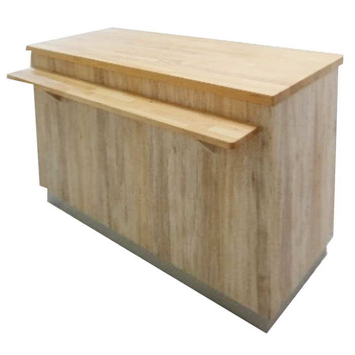 楽天市場】レジカウンター RBK-180 木製 対面式 補助テーブル付き 中棚