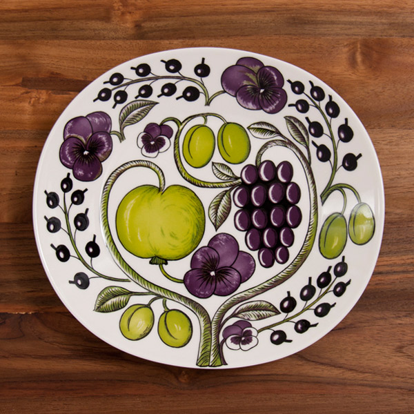 楽天市場】アラビア パープル パラティッシ オーバルプレート 22×25cm