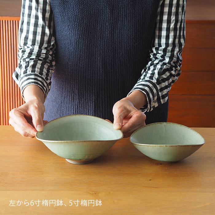 楽天市場】市野耕 彩色灰釉 6寸楕円鉢 / 和食器 作家もの 陶器 丹波焼