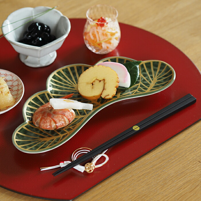 楽天市場】【25日限定クーポン対象】幸楽窯 錦 茶緑金 松葉形 前菜皿