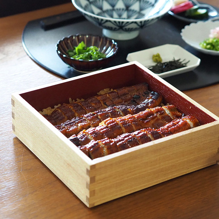 楽天市場】松屋漆器店 白木 6寸二段重 内朱 / お重 重箱 タモ 運動会