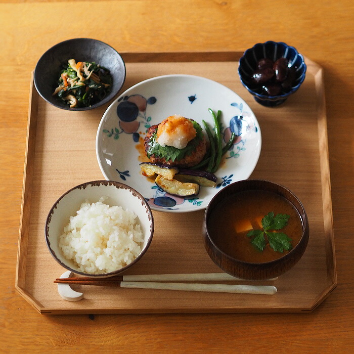 楽天市場】松屋漆器店 白木 面取り隅切盆 33.4×33.4 / お盆 トレー