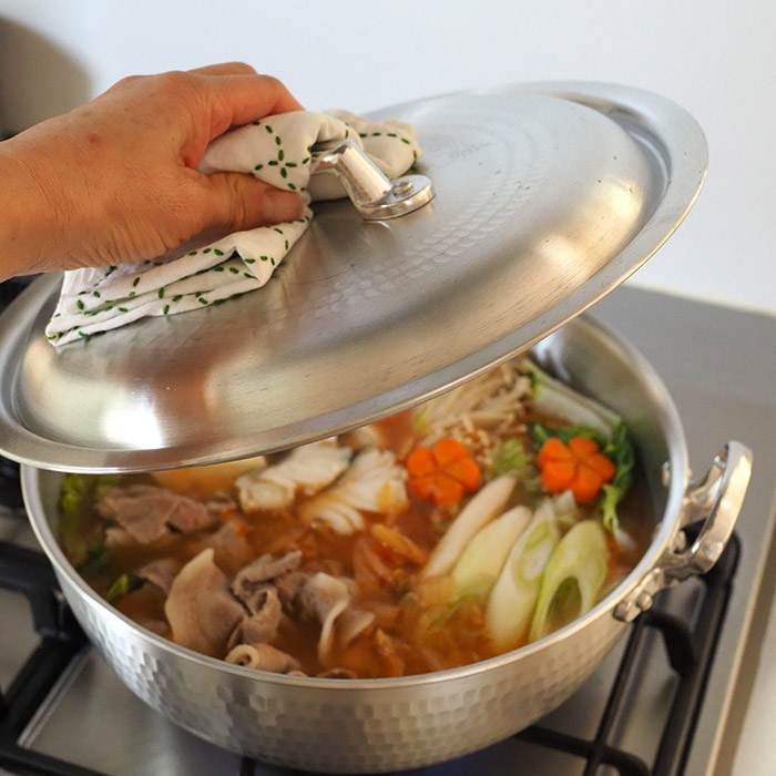 楽天市場】中尾アルミ製作所 打出浅鍋（揚鍋）用フタ 27cm / 中尾