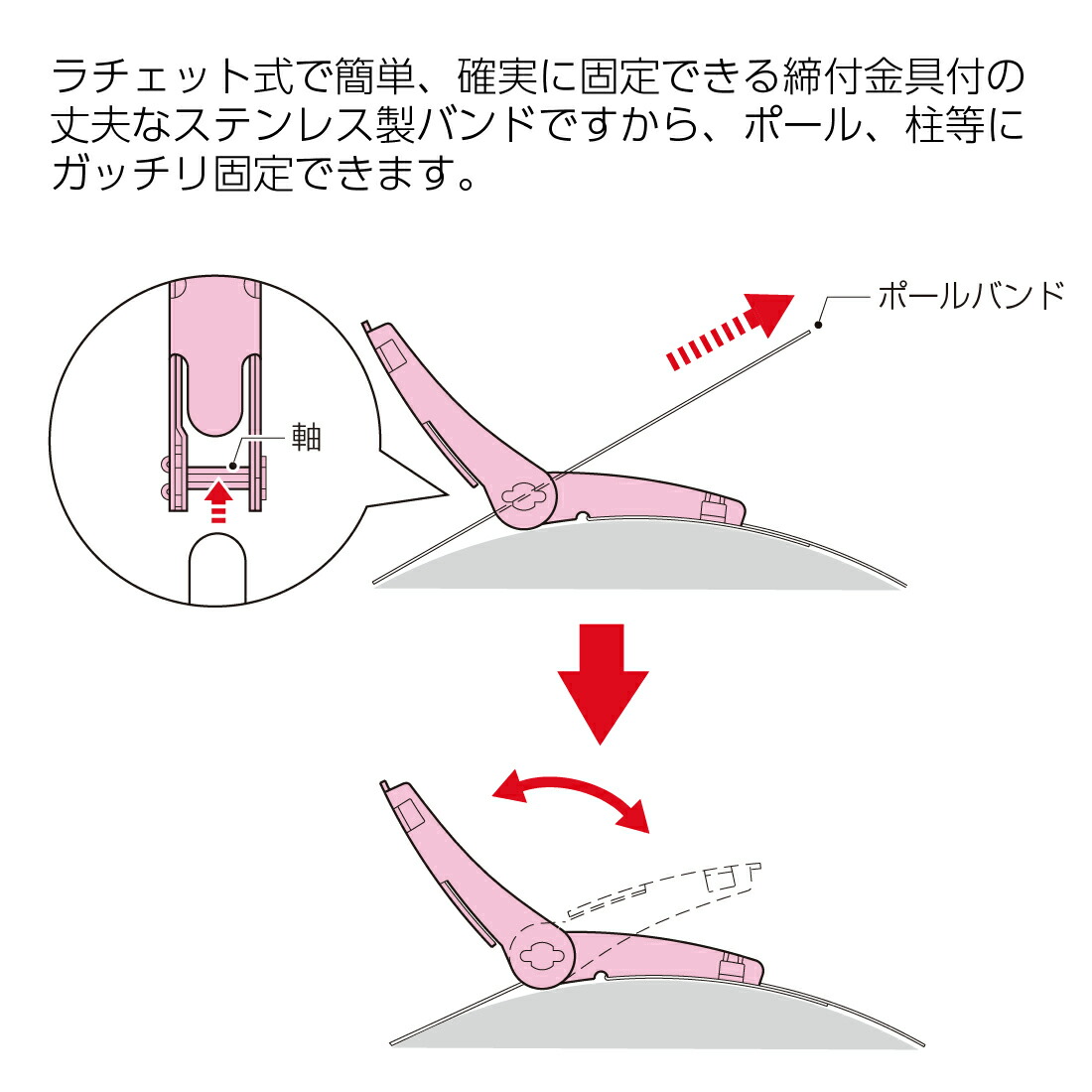 楽天市場】【在庫有】ポールバンドセット販売 POB-6/2本入 POB-1FT/2個