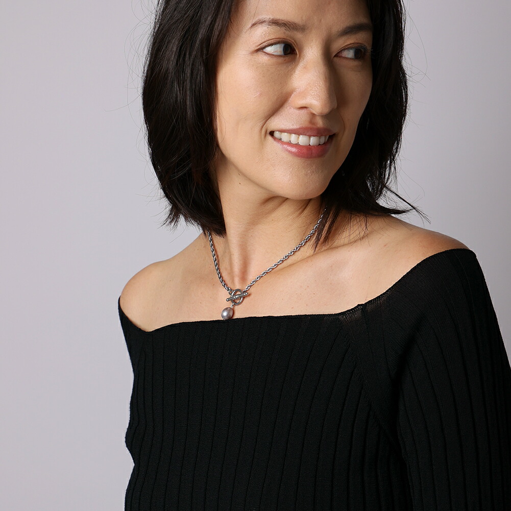 楽天市場】ステンレス ロープ チェーン ＆ 淡水パール マンテル