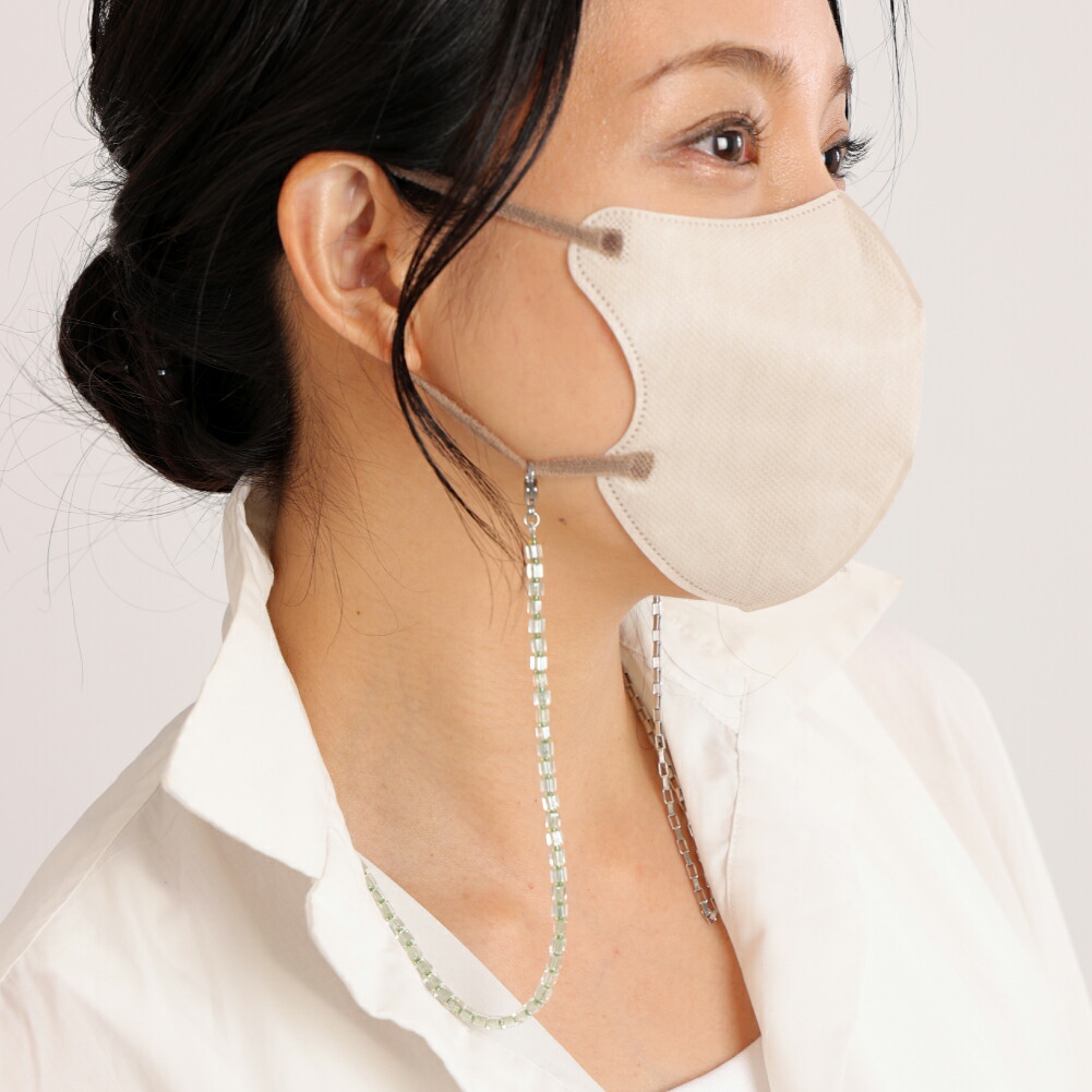 楽天市場】メガネチェーン キュービックガラスビーズ＆メガネチェーン