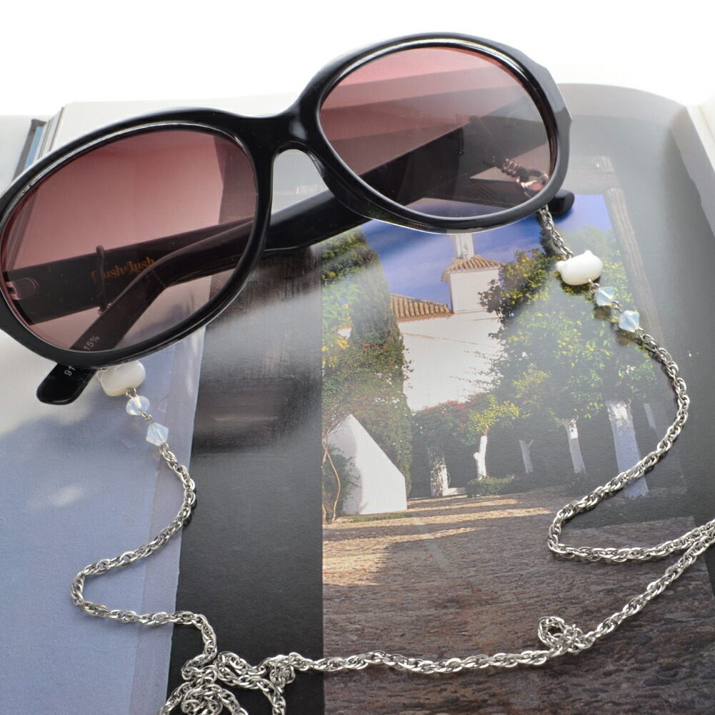 楽天市場】メガネチェーン マザーオブパール キャット モチーフ マスク