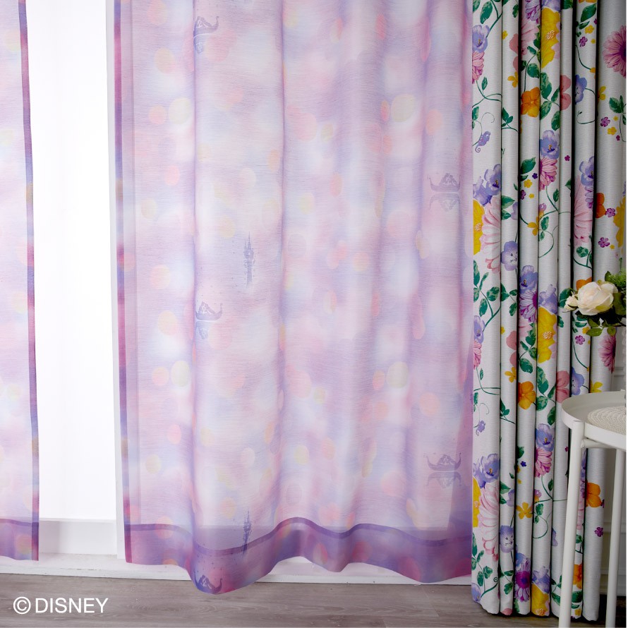 楽天市場】ラプンツェル ディズニー カーテン レース 100×176cm レース
