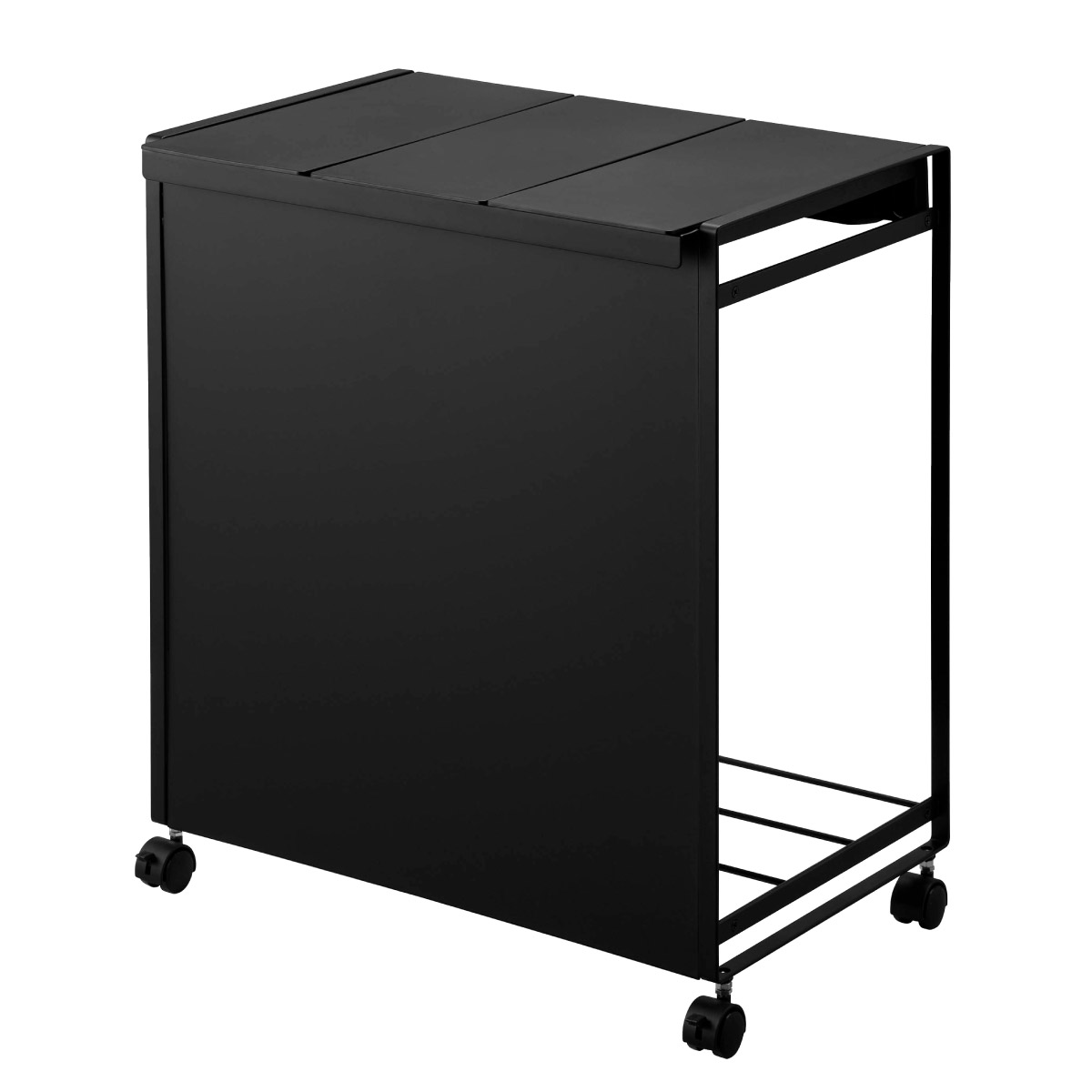 山崎実業 tower 蓋付き目隠し分別ダストワゴン 3分別 (ゴミ箱(ごみ箱