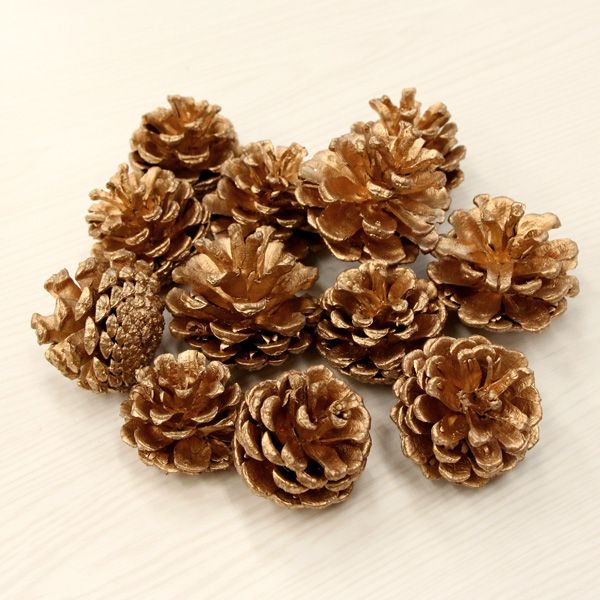 ハートリース ゴールド松かさ＆アートフラワーバラ ハートリース