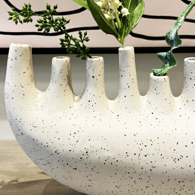 楽天市場】セラミックベース 花瓶 モダン 花器 オブジェ 置き物