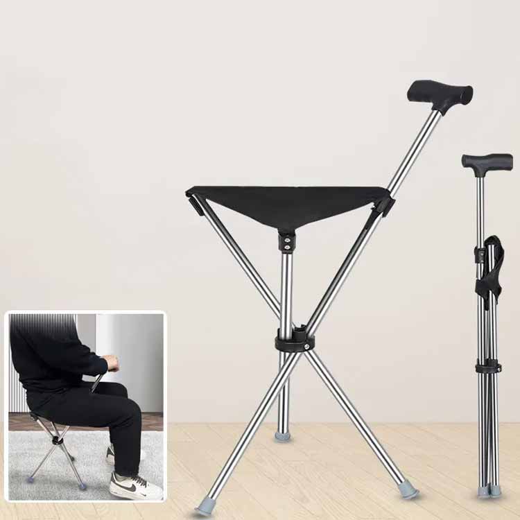 楽天市場】ステッキチェア 軽量 折りたたみ イス 杖 三脚 ステッキ