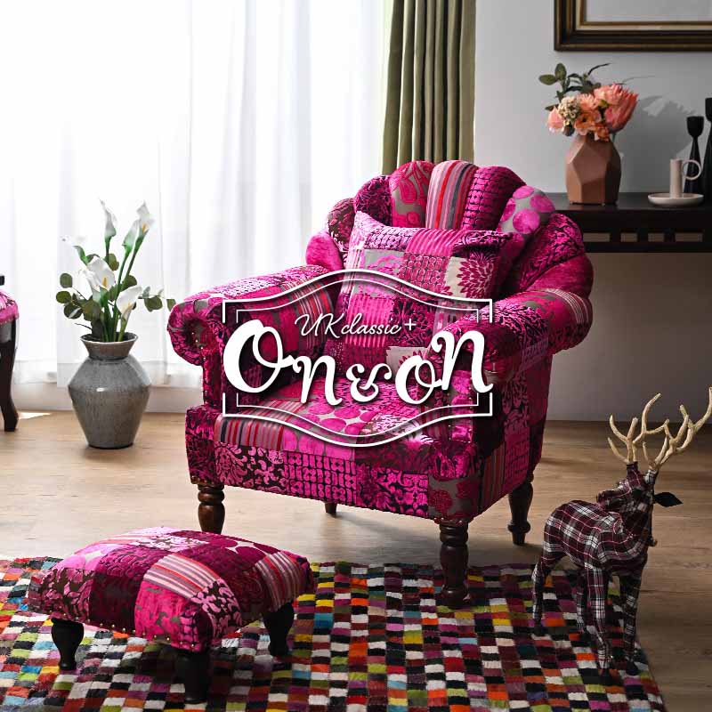 楽天市場】ソファ 1人掛け 一人掛け 肘付き チェア 椅子 パッチワーク