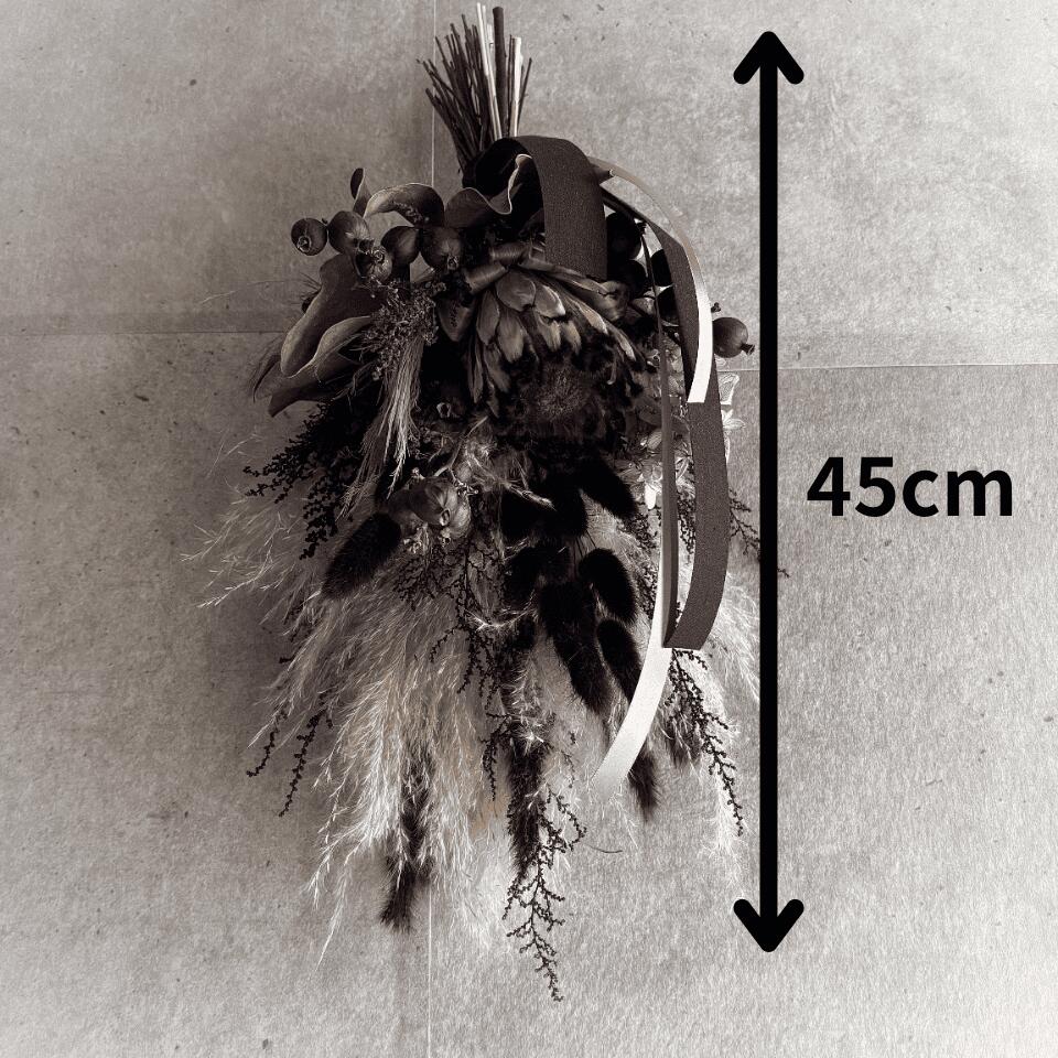 楽天市場】【 ドライフラワー 黒 スワッグ 】 送料無料 モノトーン