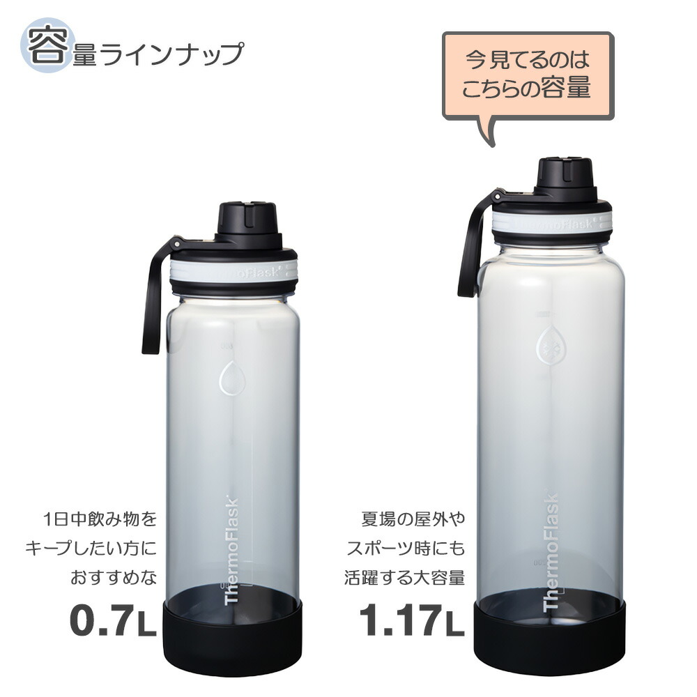 楽天市場】水筒 タケヤ サーモフラスク クリアボトル 1.17L クリア