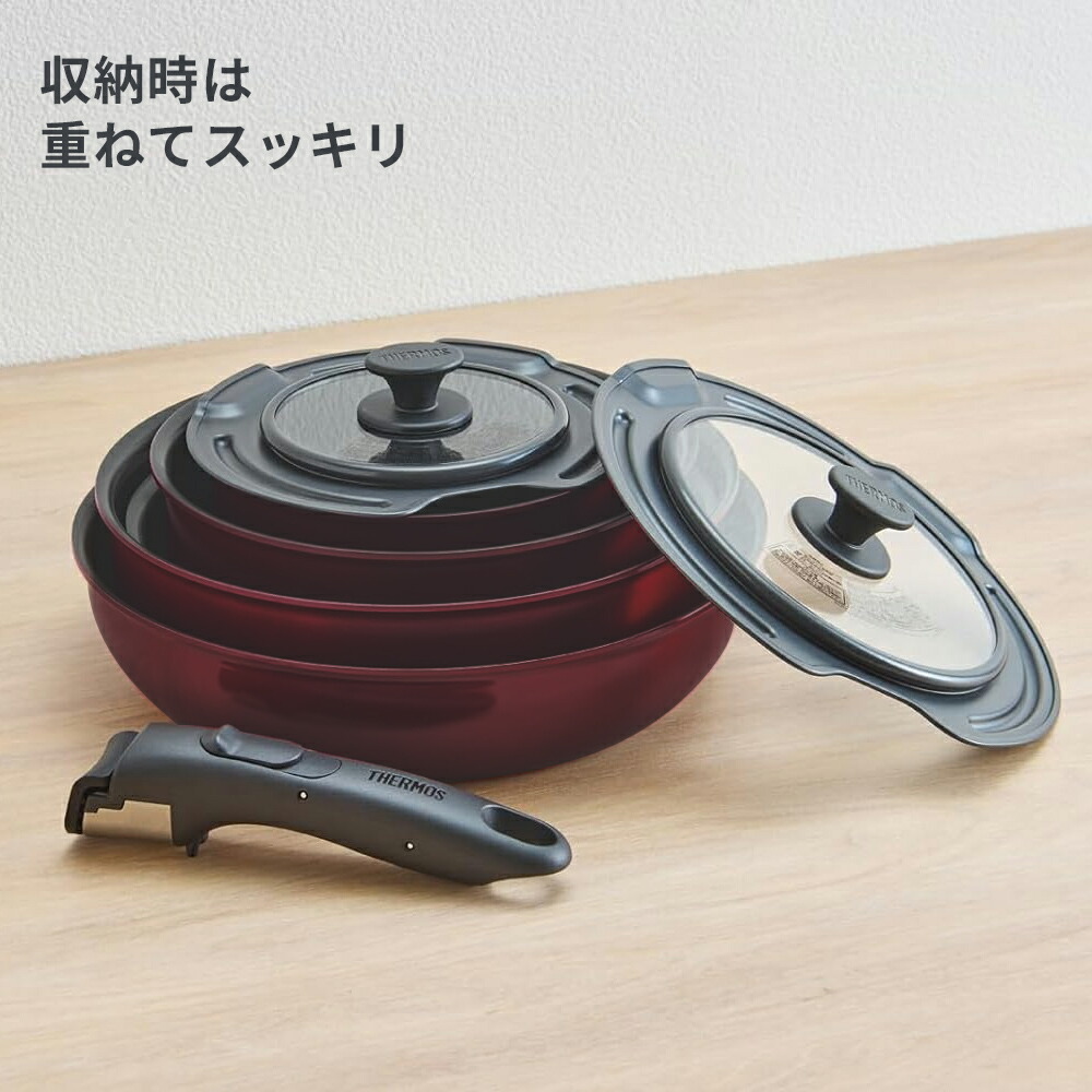 楽天市場】サーモス IH対応 取っ手のとれる フライパンセット 3点 / 5