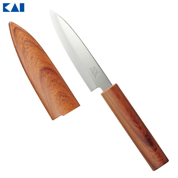 楽天市場】貝印 Kai Kitchen サヤ付フルーツナイフ（木目調） DH-8017