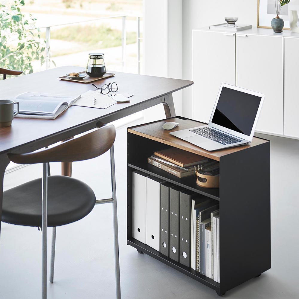 楽天市場】隠せるテレワークワゴン タワー 山崎実業 tower ホワイト