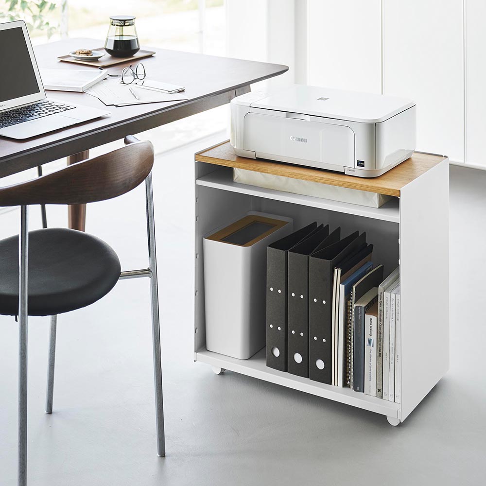 楽天市場】隠せるテレワークワゴン タワー 山崎実業 tower ホワイト