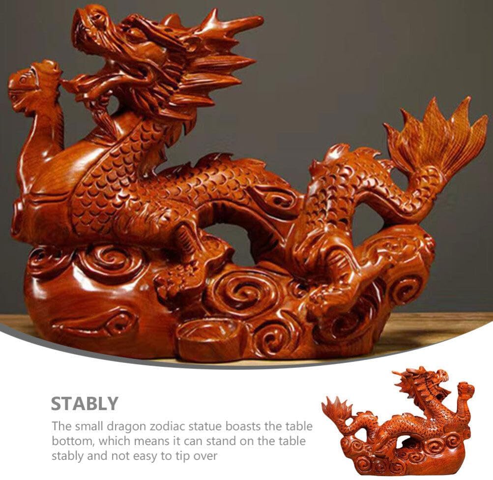 楽天市場】中国風 龍 神龍 木彫り 置物 風水 開運 高級天然ツゲ木彫り