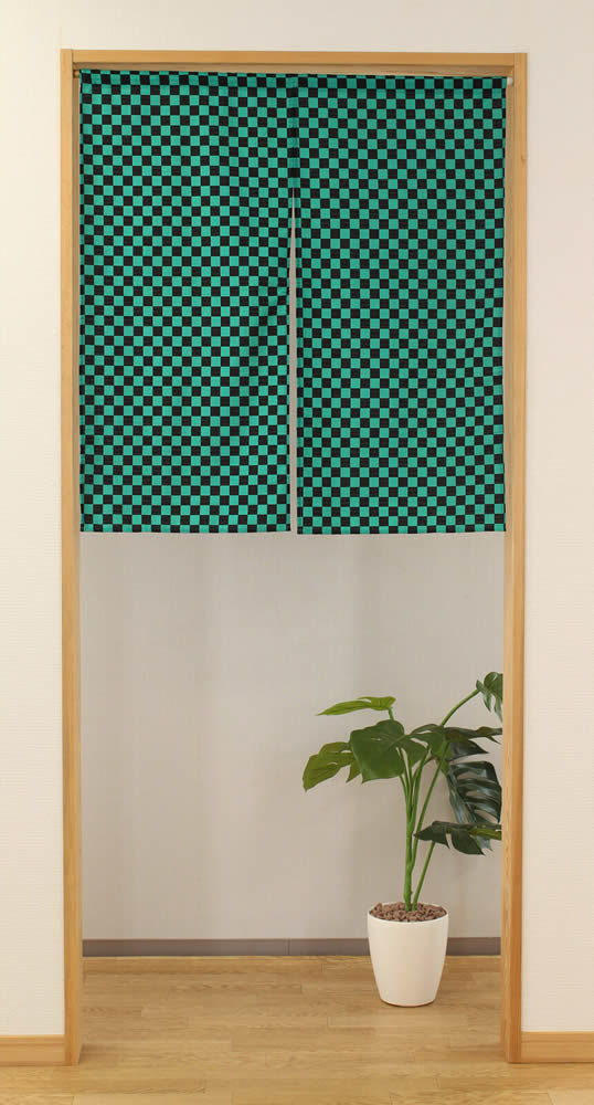 楽天市場】【和風のれん】市松模様【幅85cm×長さ90cm】SD-COS 14538