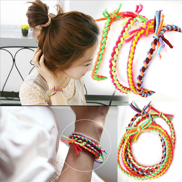 楽天市場】ミサンガゴム 一本99円 編み編み ヘアゴム ブレスレット