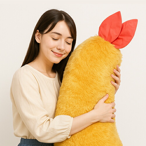 楽天市場】【ふわふわ エビフライ BIG ぬいぐるみ クッション 78cm