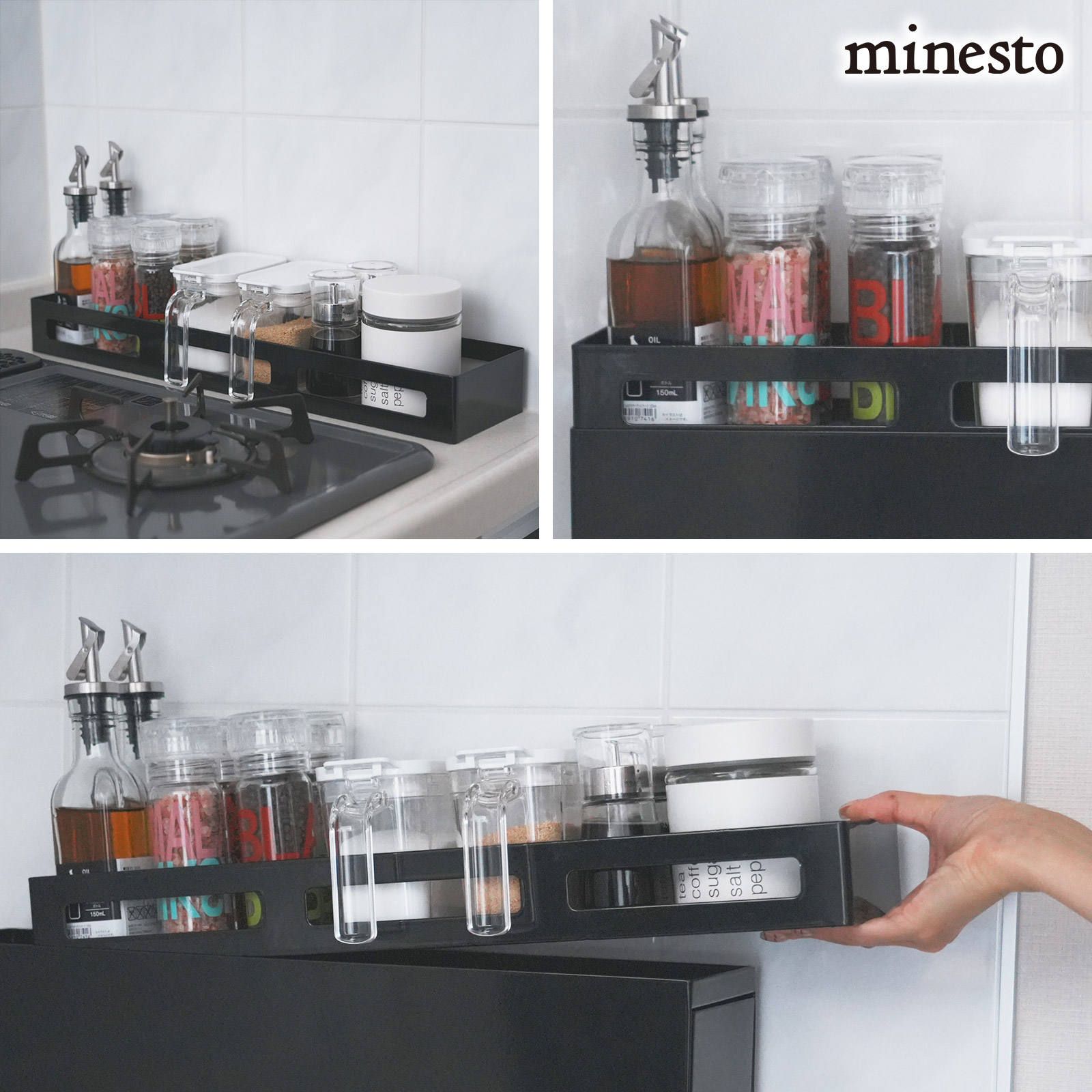 楽天市場】隠せる調味料ラック おしゃれ 調味料ラック 調味料 スパイス