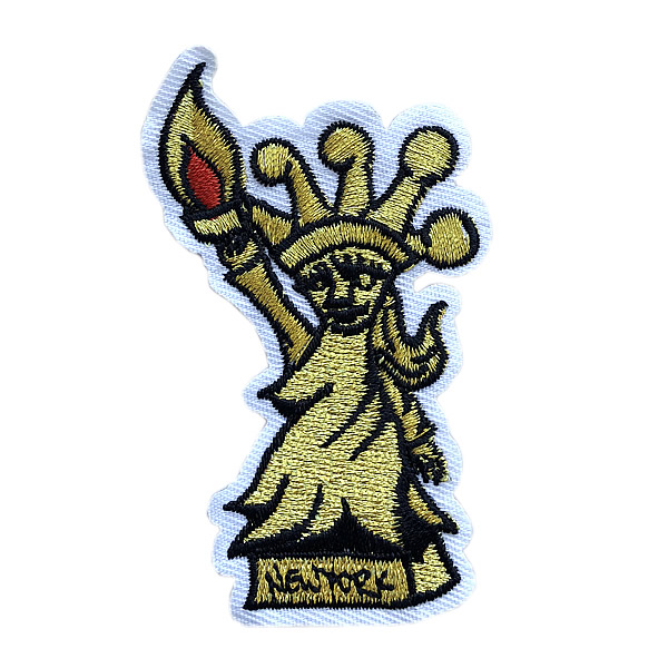 楽天市場】ワッペン 刺繍 アイロン接着 縦8cm×横5cm NEW YORK 女神