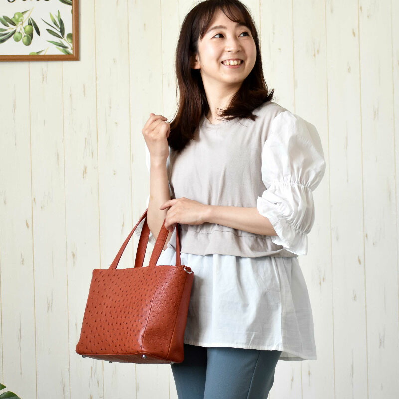 楽天市場】ハンドバッグ オーストリッチ 本革 レディース バッグ 2way